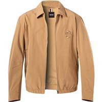 BOSS Black Herren Blouson beige Mikrofaser unifarben von BOSS Black