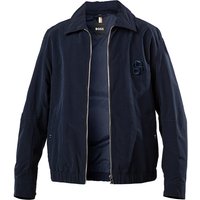 BOSS Black Herren Blouson blau Mikrofaser unifarben von BOSS Black