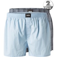 BOSS Black Herren Boxershorts blau Baumwolle kariert von BOSS Black