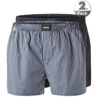 BOSS Black Herren Boxershorts blau Baumwolle kariert von BOSS Black