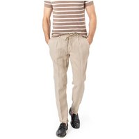 BOSS Black Herren Bundfaltenhose beige Leinen von BOSS Black