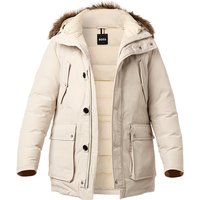 BOSS Black Herren Daunenjacke beige Mikrofaser unifarben von BOSS Black