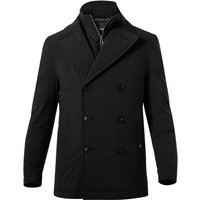 BOSS Black Herren Daunenmantel schwarz Mikrofaser unifarben von BOSS Black