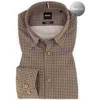 BOSS Black Herren Hemd beige Baumwoll-Stretch von BOSS Black