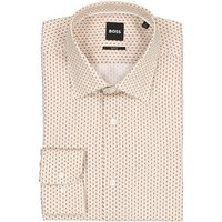 BOSS Black Herren Hemd beige gemustert Slim Fit von BOSS Black