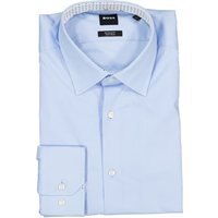 BOSS Black Herren Hemd blau Baumwoll-Stretch von BOSS Black