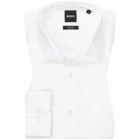 BOSS Black Herren Hemd weiß Baumwoll-Stretch von BOSS Black