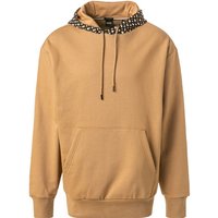 BOSS Black Herren Hoodie beige Baumwolle unifarben von BOSS Black