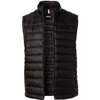 BOSS Black Herren Steppweste schwarz Mikrofaser unifarben von BOSS Black