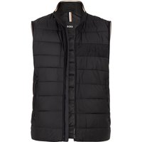BOSS Black Herren Steppweste schwarz Mikrofaser unifarben von BOSS Black