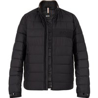 BOSS Black Herren Steppjacke schwarz Mikrofaser unifarben von BOSS Black