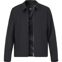 BOSS Black Herren Blouson Schwarz Schurwolle unifarben von BOSS Black