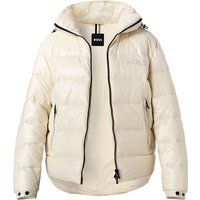 BOSS Black Herren Steppjacke weiß Mikrofaser unifarben von BOSS Black