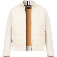 BOSS Black Herren Strickblouson beige unifarben von BOSS Black