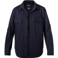 BOSS Black Herren Overshirt blau Jersey unifarben von BOSS Black