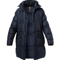 BOSS Black Herren Steppjacke blau Mikrofaser unifarben von BOSS Black