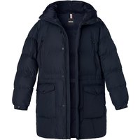 BOSS Black Herren Steppjacke blau Mikrofaser unifarben von BOSS Black