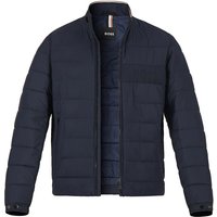 BOSS Black Herren Steppjacke blau Mikrofaser unifarben von BOSS Black