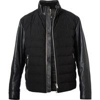BOSS Black Herren Lederjacke schwarz unifarben von BOSS Black