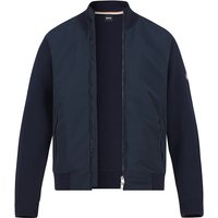 BOSS Black Herren Hybrid Jacke blau Baumwolle von BOSS Black