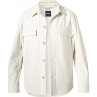 BOSS Black Herren Overshirt weiß unifarben von BOSS Black