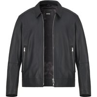 BOSS Black Herren Lederjacke schwarz unifarben von BOSS Black