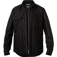 BOSS Black Herren Overshirt schwarz Wolle von BOSS Black