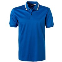 BOSS Black Herren Polo-Shirt blau Baumwoll-Jersey von BOSS Black