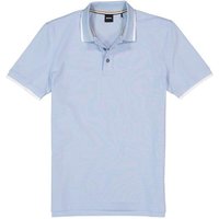 BOSS Black Herren Polo-Shirt blau Baumwoll-Piqué von BOSS Black