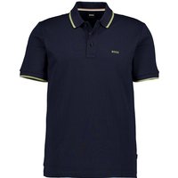 BOSS Black Herren Polo-Shirt blau Baumwoll-Piqué von BOSS Black