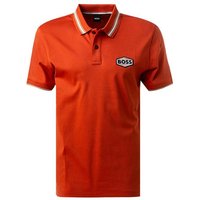 BOSS Black Herren Polo-Shirt orange Baumwoll-Jersey von BOSS Black