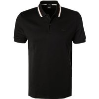 BOSS Black Herren Polo-Shirt schwarz Baumwoll-Jersey von BOSS Black