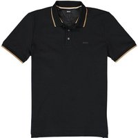 BOSS Black Herren Polo-Shirt schwarz Baumwoll-Piqué von BOSS Black