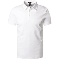 BOSS Black Herren Polo-Shirt weiß Baumwoll-Jersey von BOSS Black