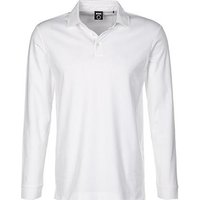 BOSS Black Herren Polo-Shirt weiß Baumwoll-Jersey von BOSS Black