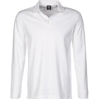 BOSS Black Herren Polo-Shirt weiß Baumwoll-Jersey von BOSS Black