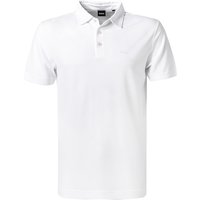 BOSS Black Herren Polo-Shirt weiß Baumwoll-Jersey von BOSS Black