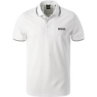 BOSS Black Herren Polo-Shirt weiß Baumwoll-Piqué von BOSS Black