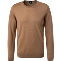 BOSS Black Herren Pullover beige Schurwolle unifarben von BOSS Black