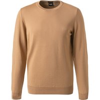 BOSS Black Herren Pullover beige Schurwolle unifarben von BOSS Black