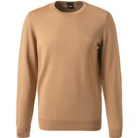 BOSS Black Herren Pullover beige Schurwolle unifarben von BOSS Black