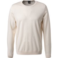 BOSS Black Herren Pullover beige Schurwolle unifarben von BOSS Black