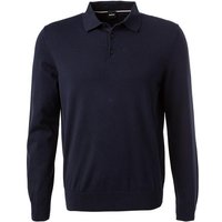 BOSS Black Herren Pullover blau Baumwolle unifarben von BOSS Black