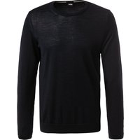 BOSS Black Herren Pullover blau unifarben von BOSS Black