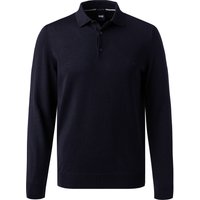 BOSS Black Herren Pullover blau unifarben von BOSS Black
