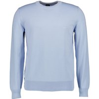 BOSS Black Herren Pullover blau Baumwolle unifarben von BOSS Black