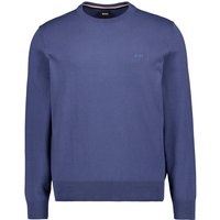 BOSS Black Herren Pullover blau unifarben von BOSS Black