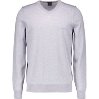 BOSS Black Herren V-Pullover grau unifarben von BOSS Black