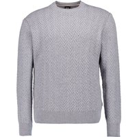 BOSS Black Herren Pullover grau unifarben von BOSS Black