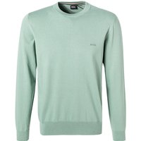 BOSS Black Herren Pullover grün Baumwolle unifarben von BOSS Black